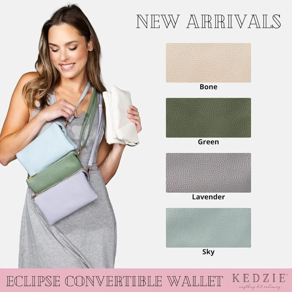 Vegan Leather Crossbody Purse Wallet Women’s Organizer Compact
